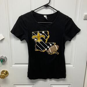 New Orleans Saints Ladies' Size S Black Tshirt NOC3469DT